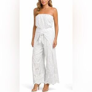 Young Fabulous & Broke White Eyelet Jumpsuit